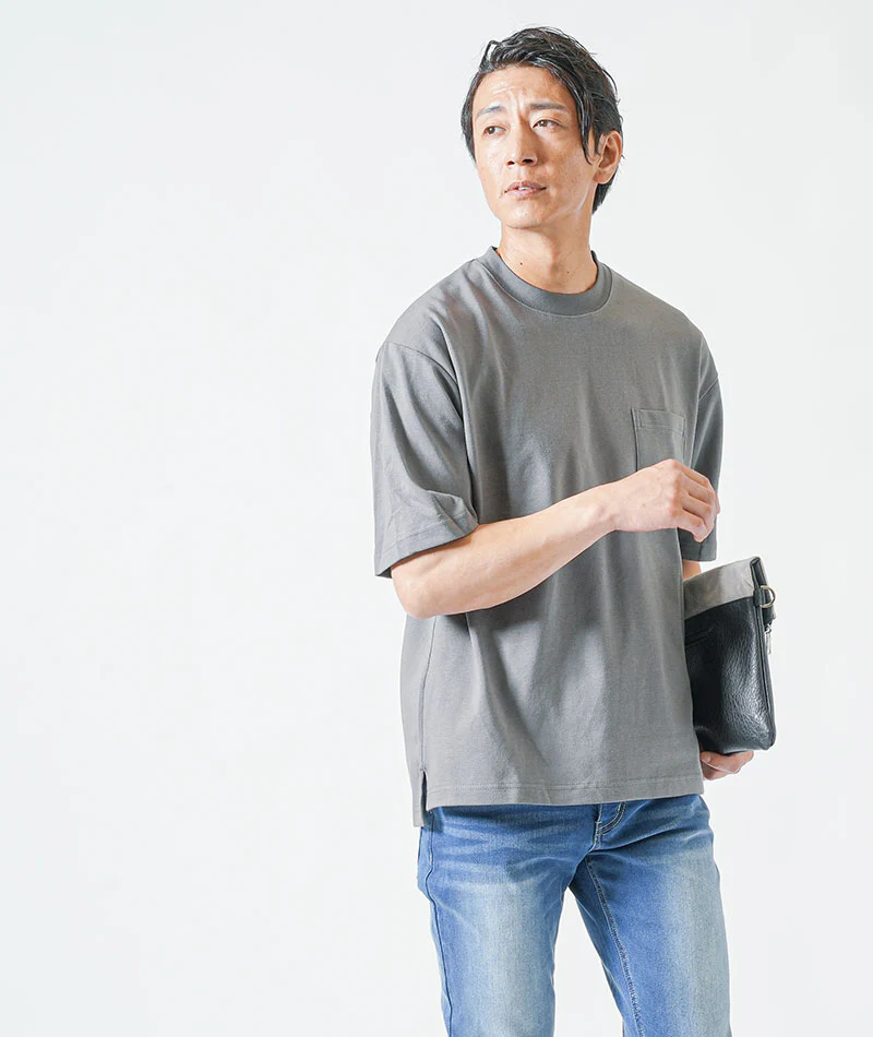 接触冷感オーバーサイズ半袖クルーネックTシャツ - Image 18