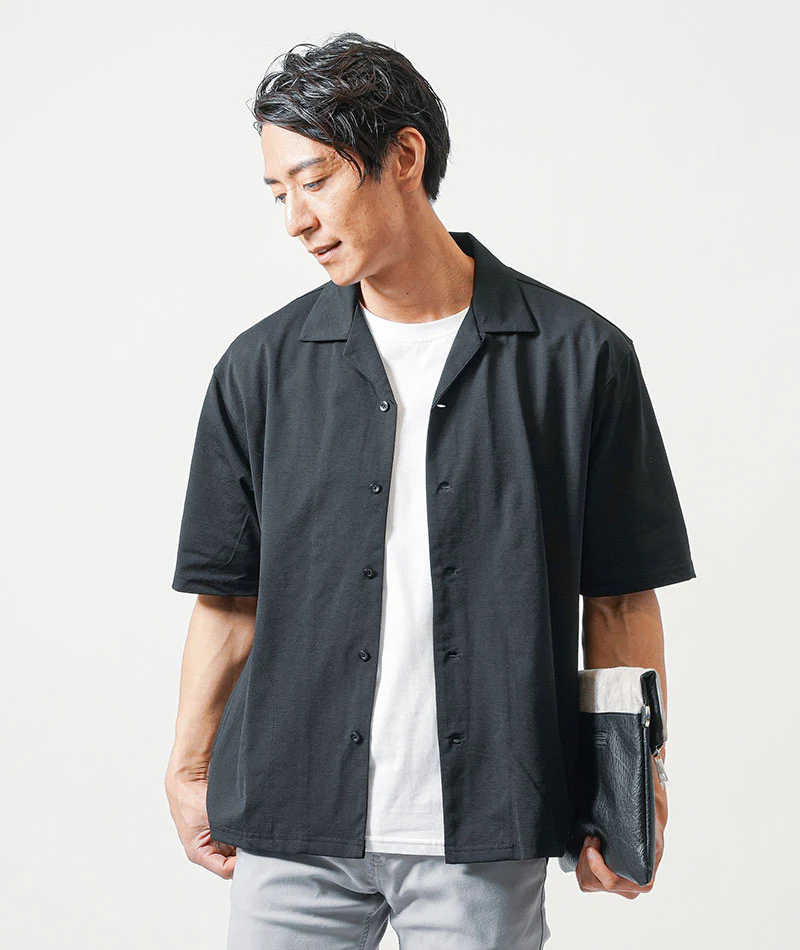 接触冷感ドライイージーケア半袖オープンカラーシャツ - Image 15