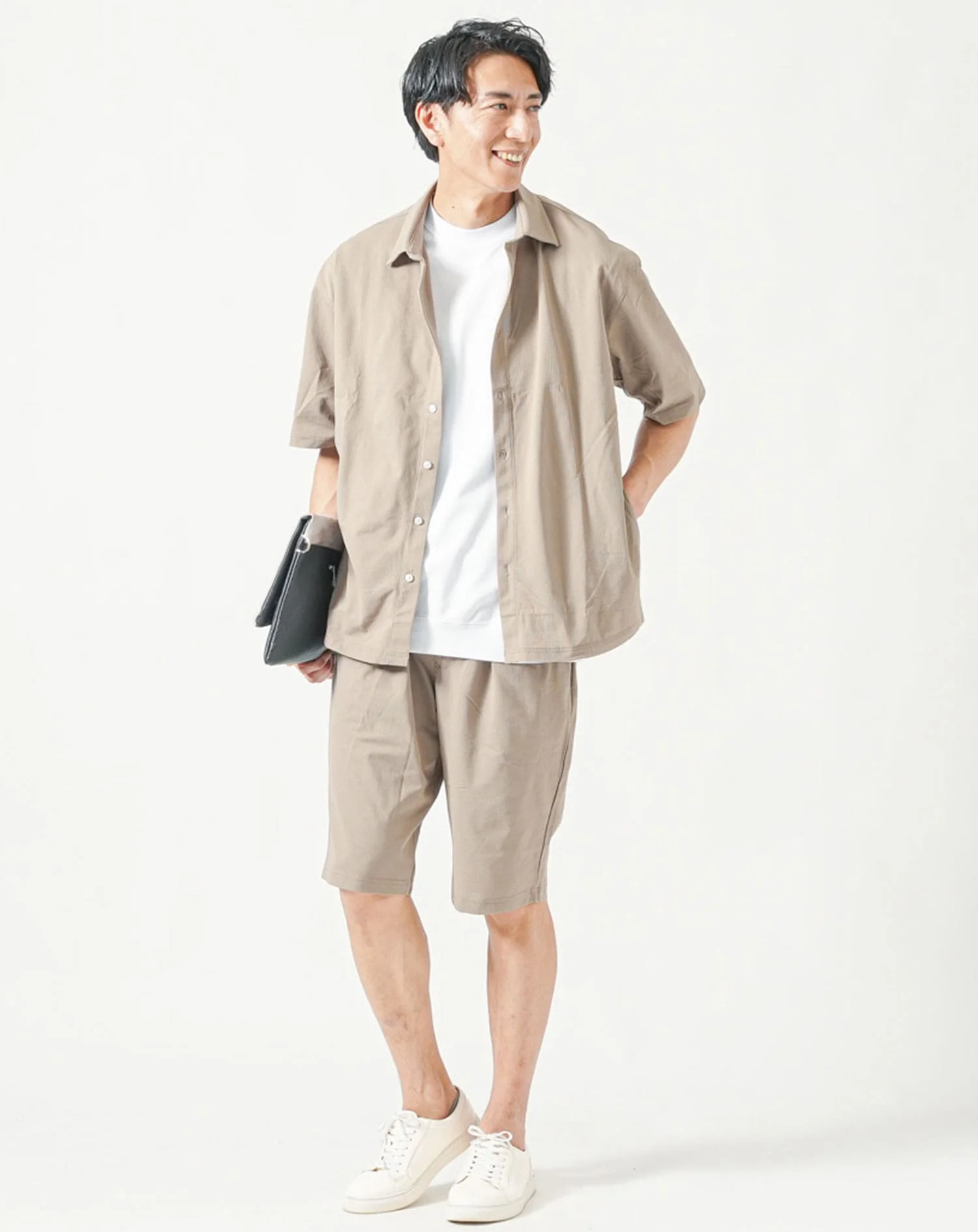 セットアップ ブレサブルクール半袖シャツ×ストレッチハーフパンツ - Image 5
