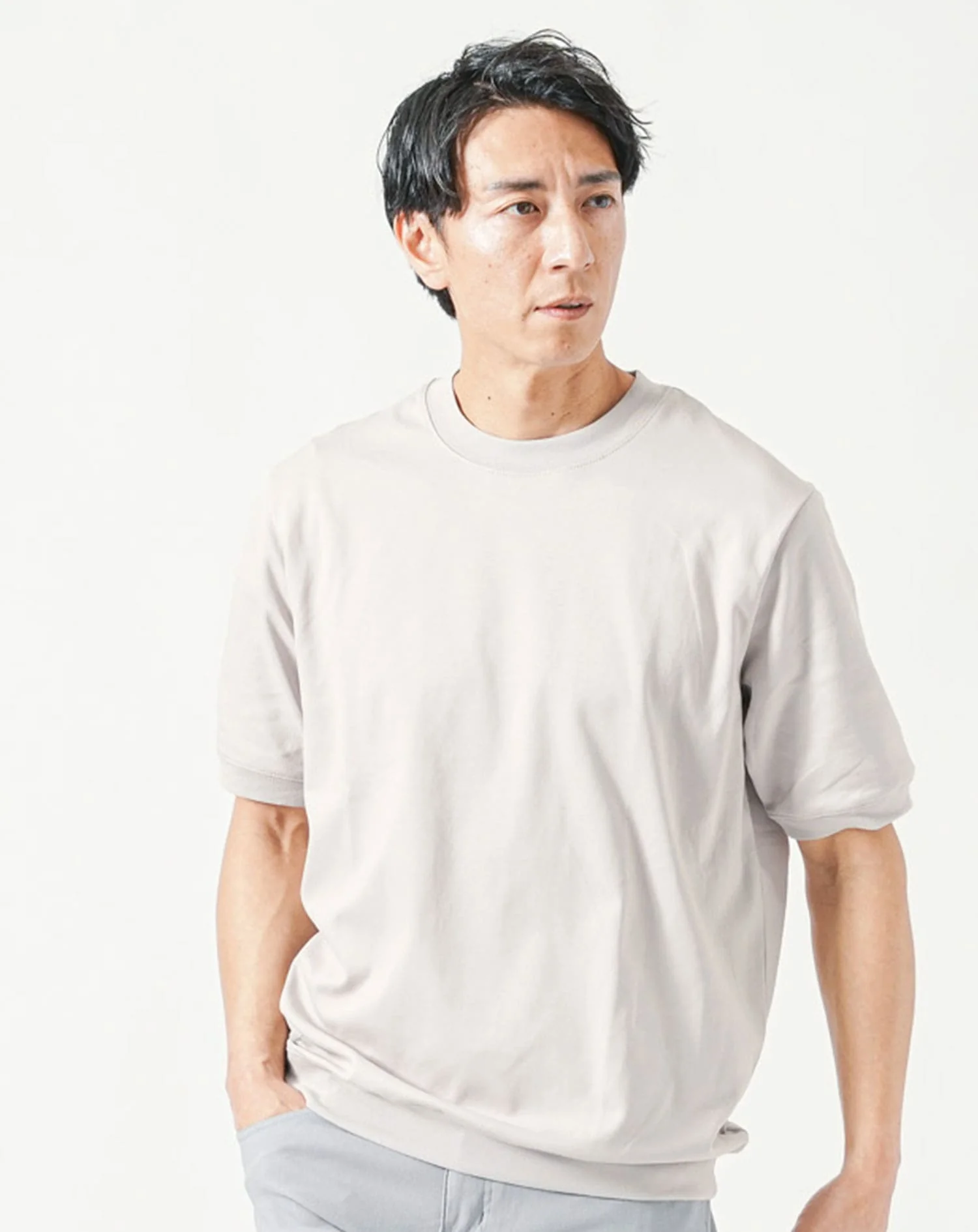 お得な3枚セット スムースコットン半袖クルーネックTシャツ - Image 54