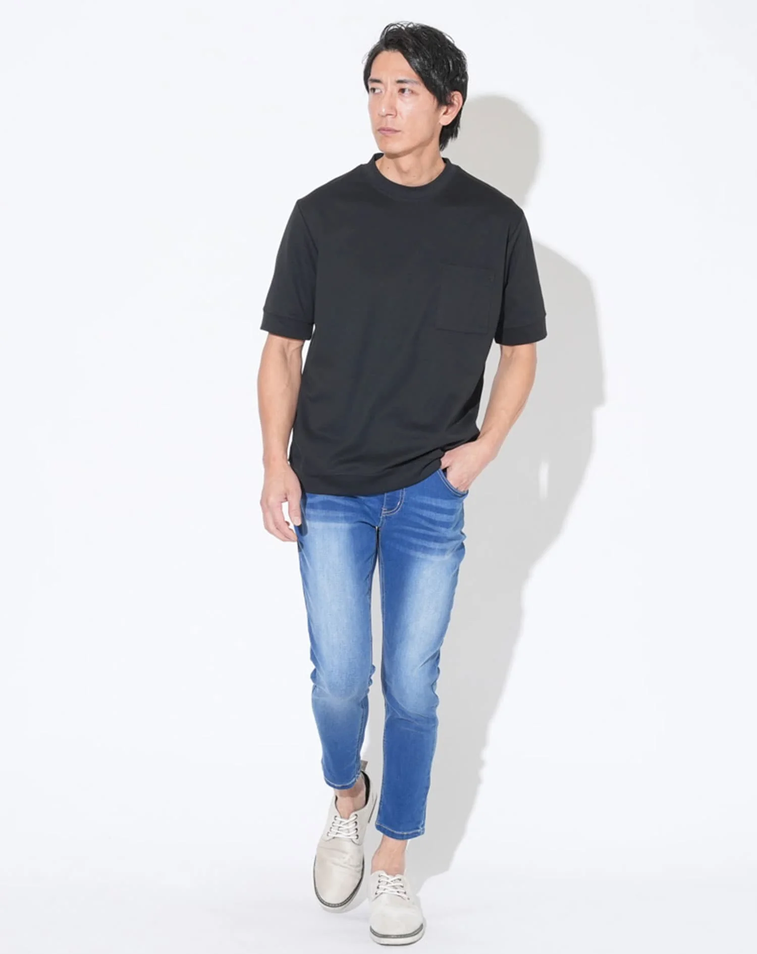 汗ジミ軽減 大人のスマート半袖Tシャツ - Image 17