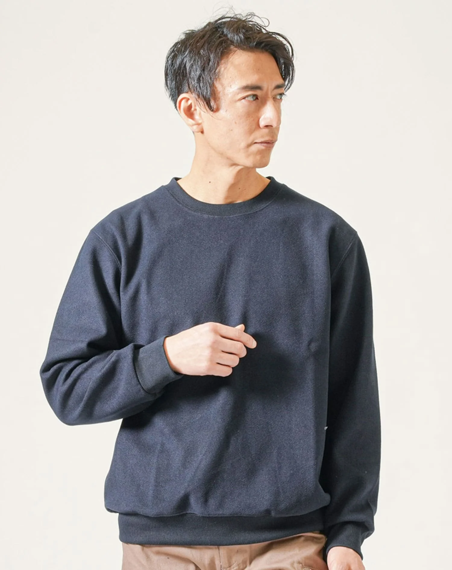 メルトン長袖クルーネックトレーナー - Image 5