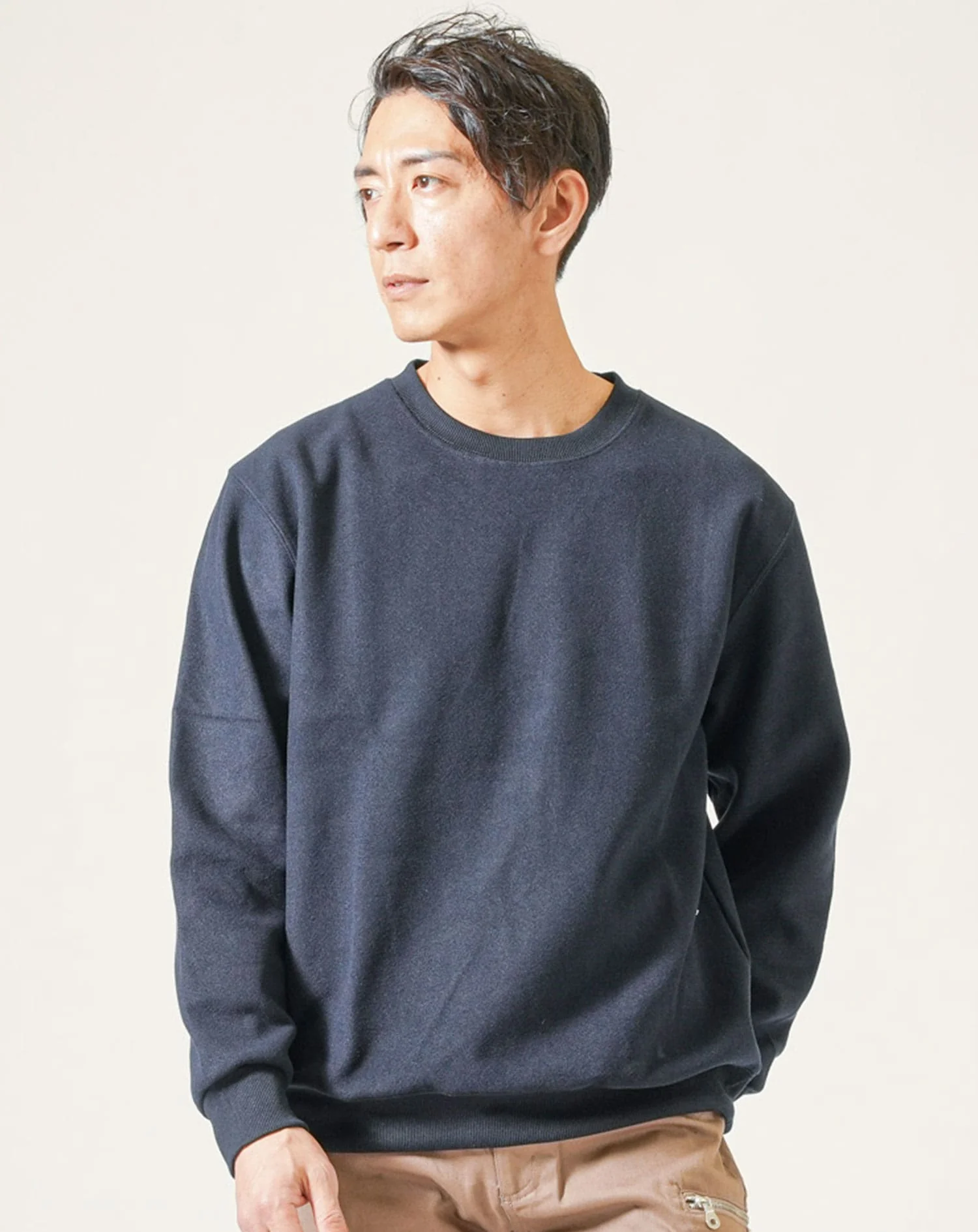 メルトン長袖クルーネックトレーナー - Image 7