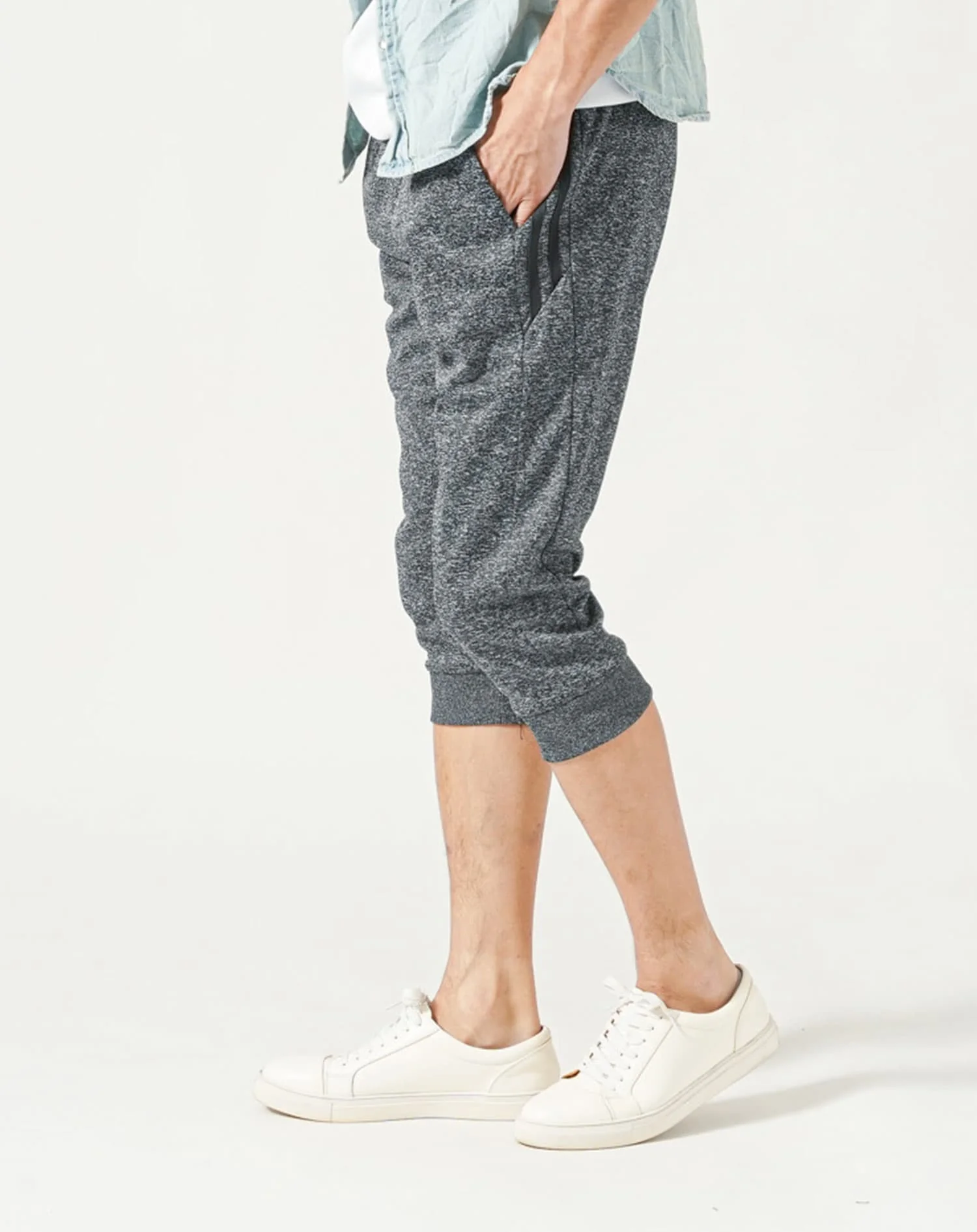 ドライ加工ダブルライン入りストレッチジョガークロップドパンツ - Image 13