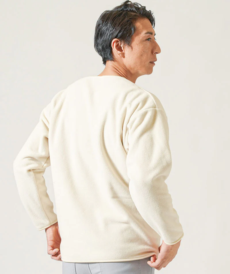マイクロフリース素材長袖クルーネックトレーナー - Image 12
