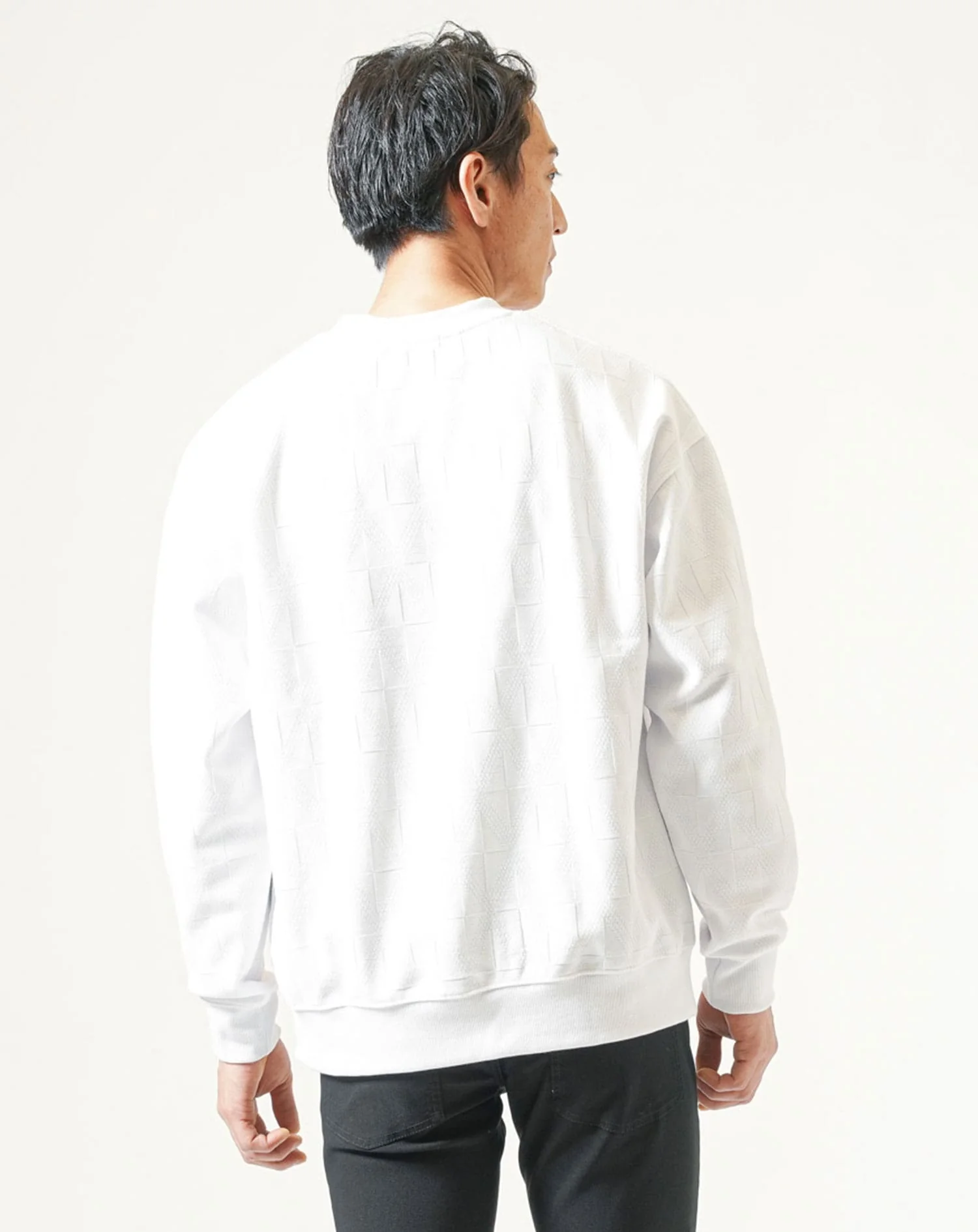 うっすらジャガード長袖トレーナー - Image 13