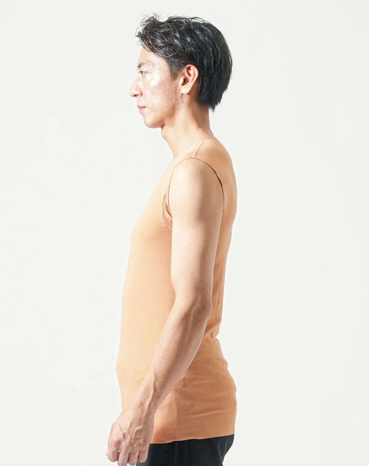 Tシャツ専用インナー　汗取りパット付きカットオフUネックノースリーブ・半袖Tシャツ - Image 25