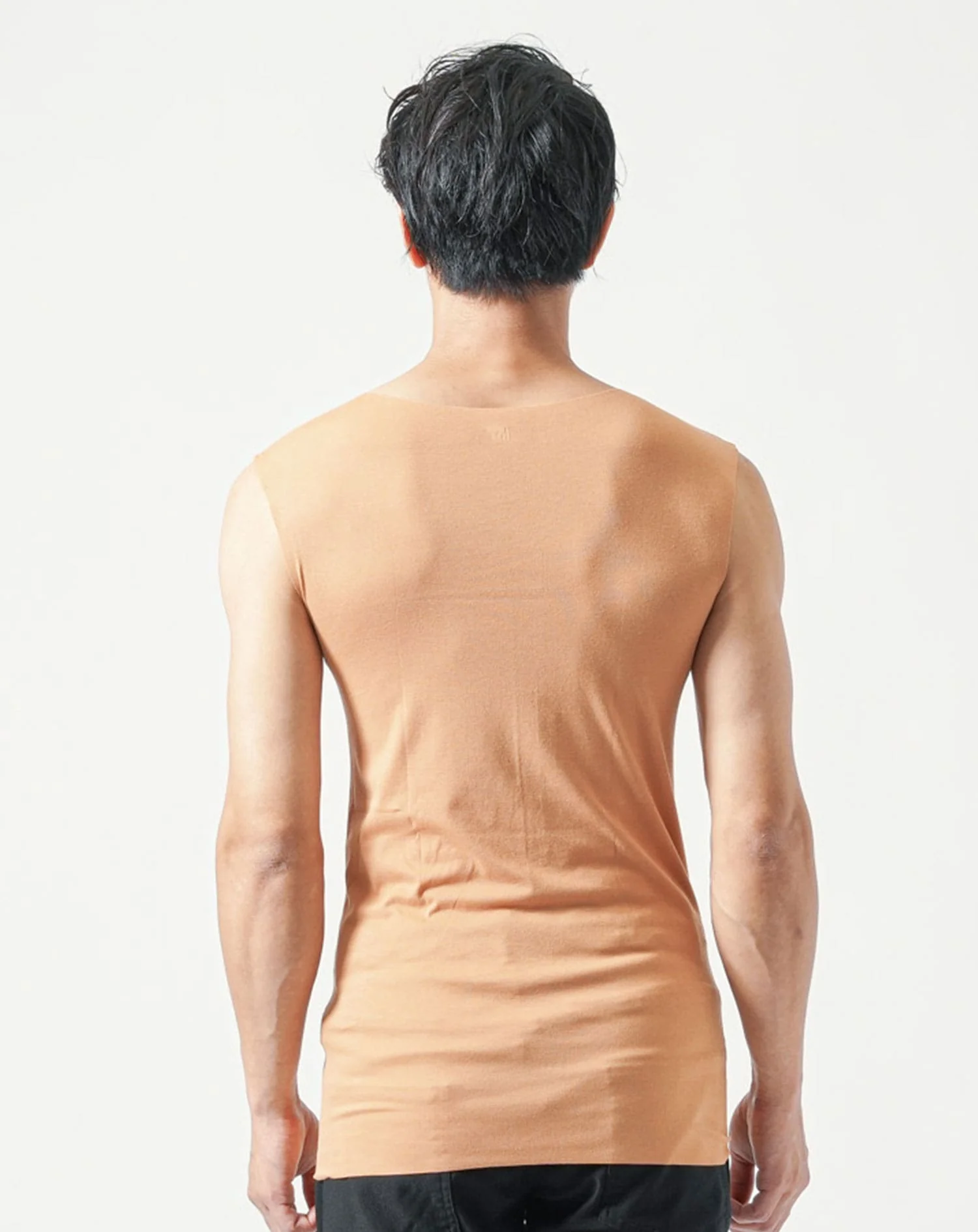 Tシャツ専用インナー　汗取りパット付きカットオフUネックノースリーブ・半袖Tシャツ - Image 26