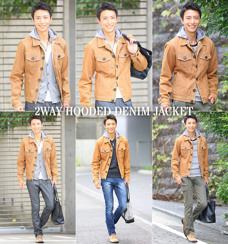 フード付き２WAYデニムジャケット - Image 5
