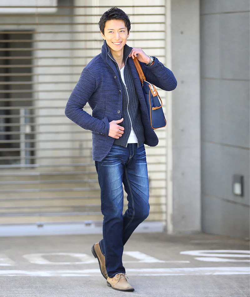 ケーブル編み込みジップアップスタンドニットアウター - Image 62