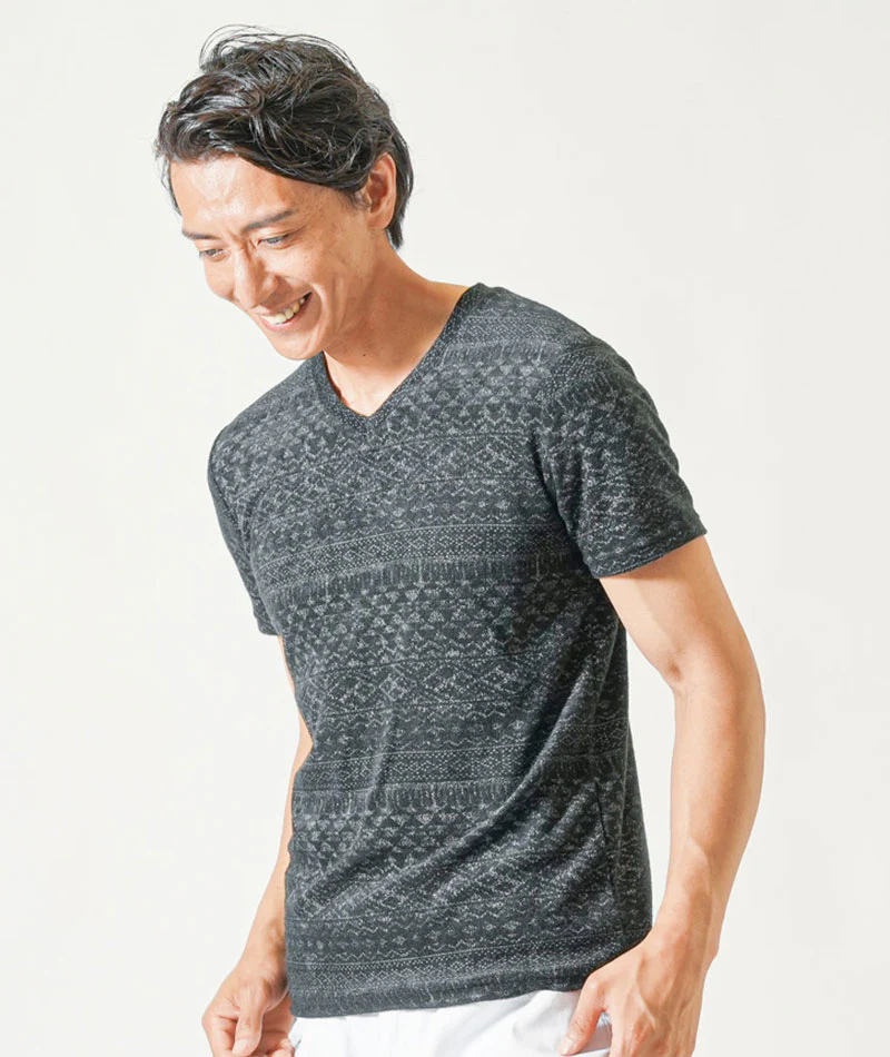 40代メンズ3点コーデセット　黒長袖テーラードジャケット×黒半袖Tシャツ×白ストレッチアンクルチノパンツ - Image 7