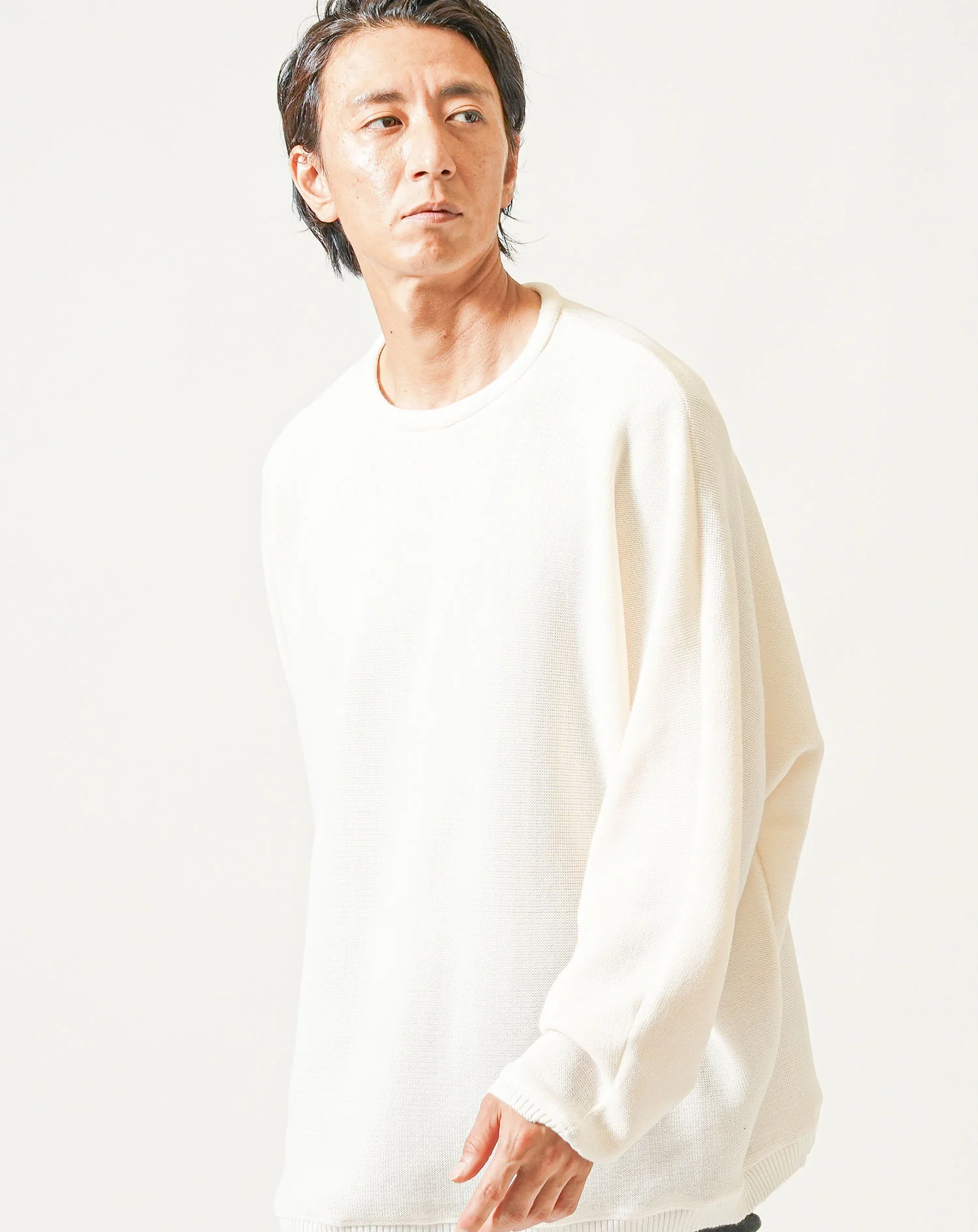 ドルマンスリーブゆったり長袖クルーネックニット - Image 12