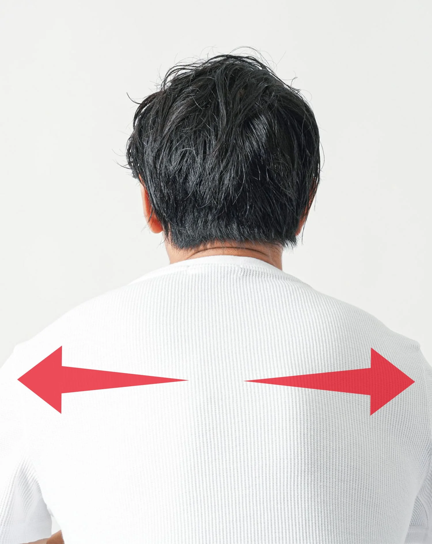 ワッフル素材スリムフィット半袖VネックTシャツ - Image 24