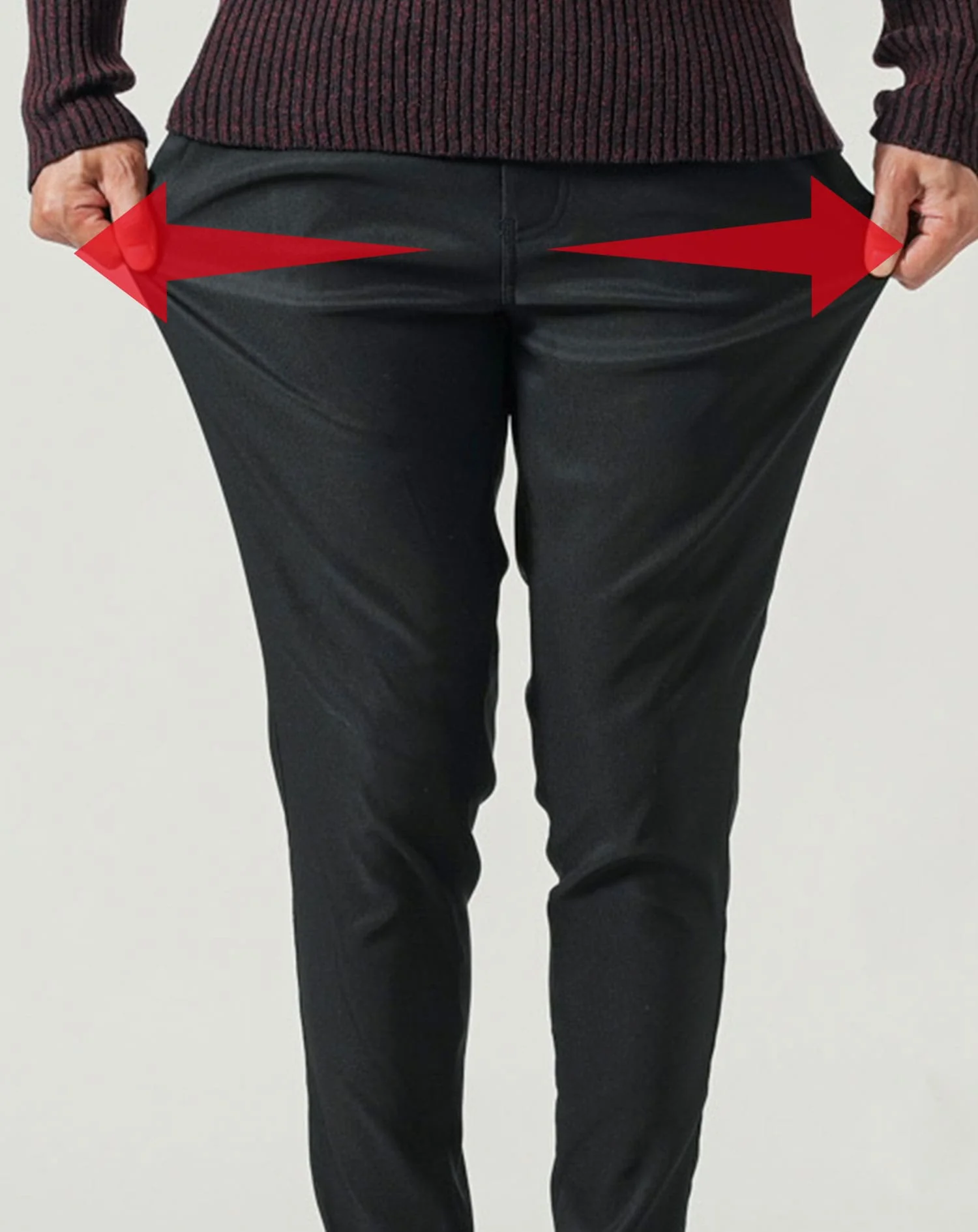暖かい裏起毛素材スーパーストレッチスキニーテーパードイージーチノパンツ - Image 17
