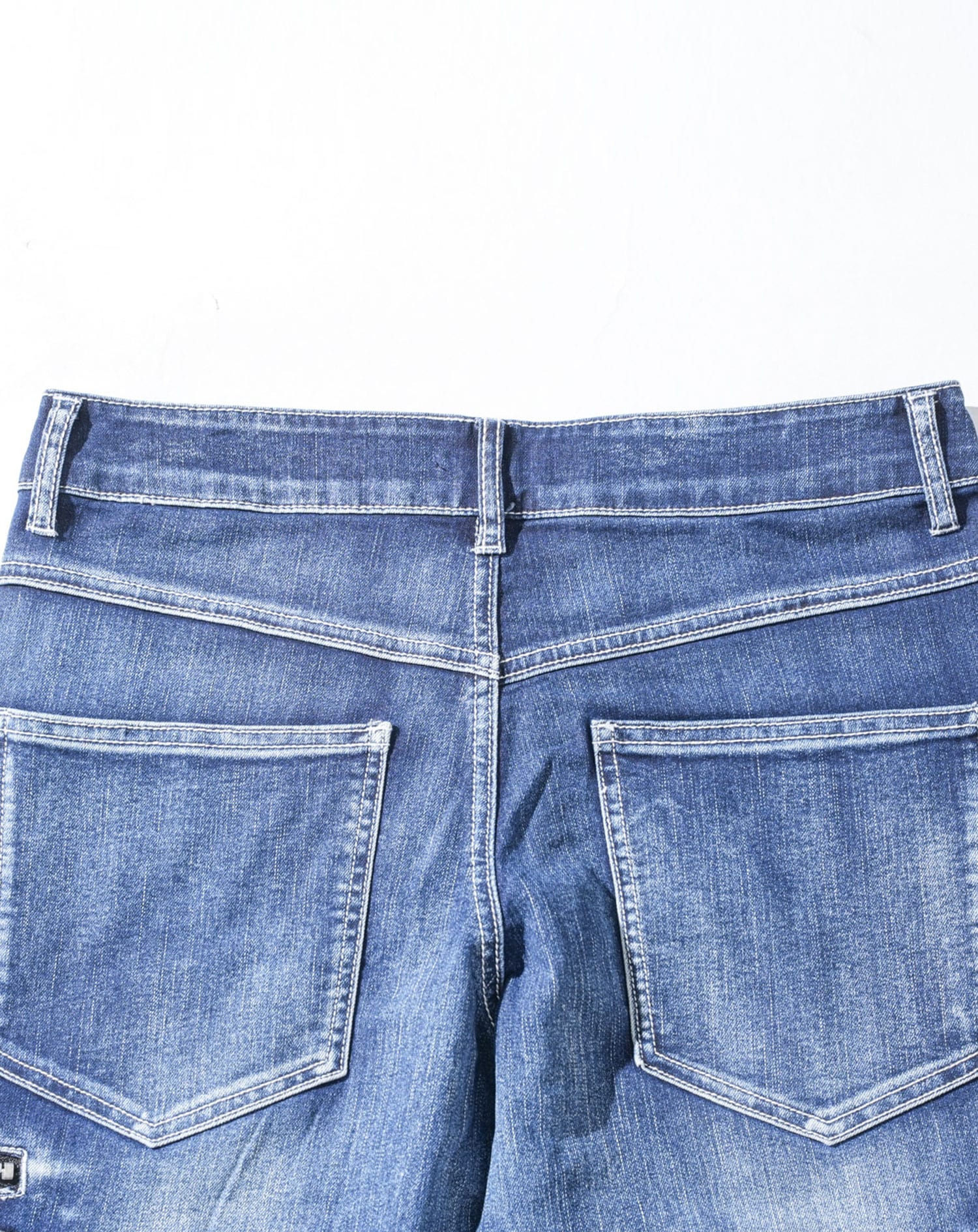 スキニーテーパードジップ付きストレッチデニムカーゴパンツ - Image 28