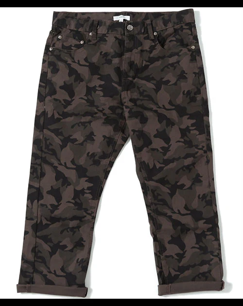 シンプルデザインストレッチクロップドパンツ - Image 3