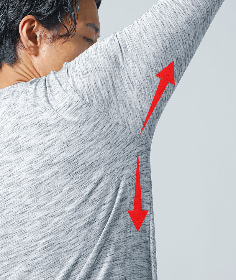杢天竺素材Vネック長袖Tシャツ - Image 27