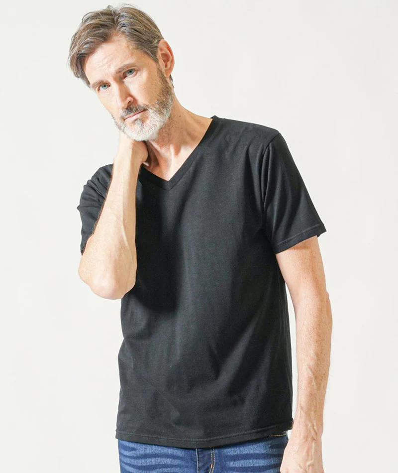 50代・60代向け 接触冷感Vネック・クルーネック半袖Tシャツ - Image 16