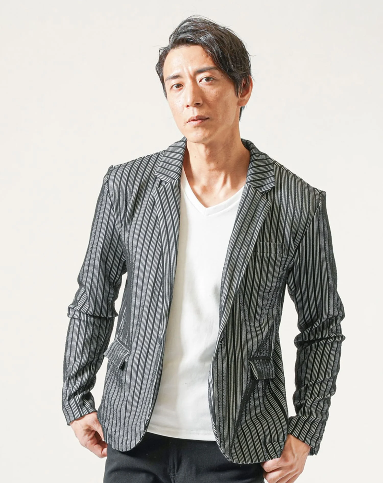 ストライプスリムテーラードジャケット - Image 6