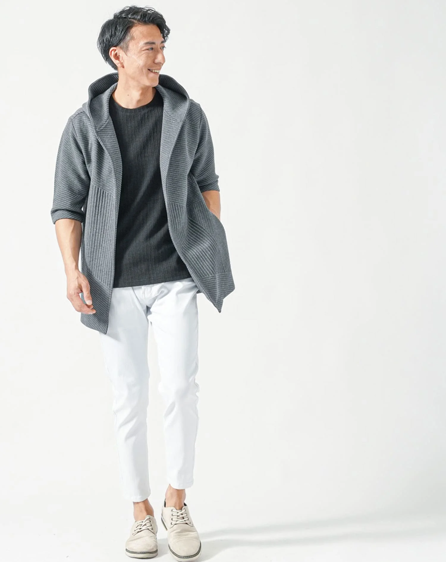 ストライプジャガード半袖クルーネックTシャツ - Image 13