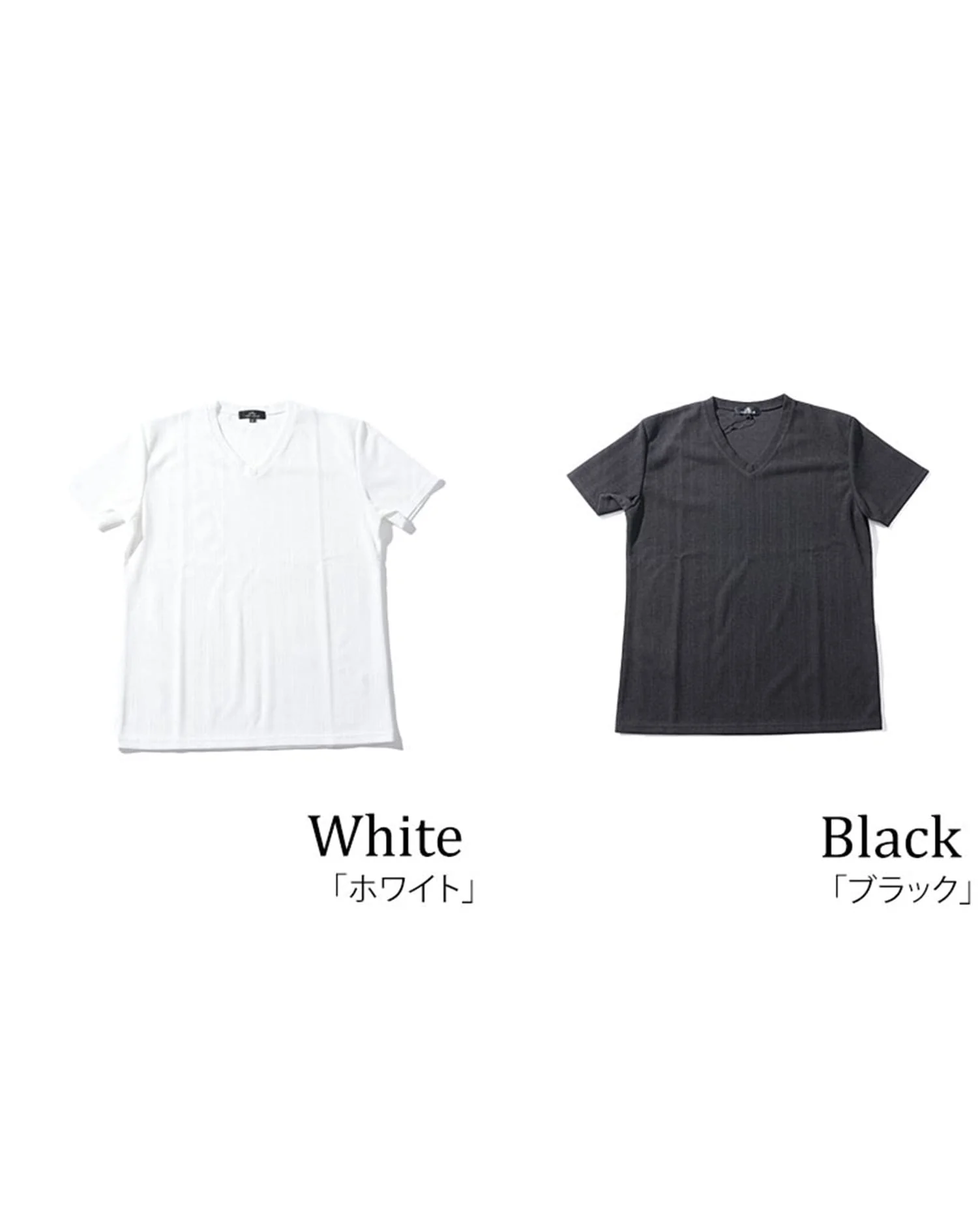 ランダムテレコジャガードスリムフィット半袖VネックTシャツ - Image 38