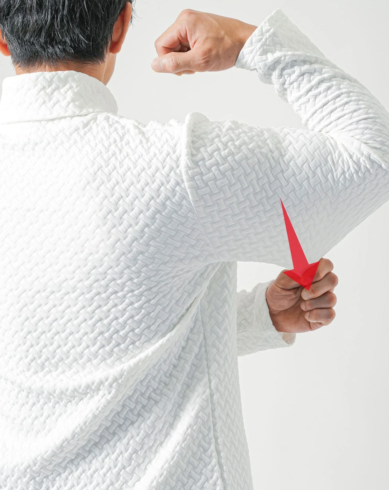 キルティングバスケット編み長袖タートルネックTシャツ - Image 19