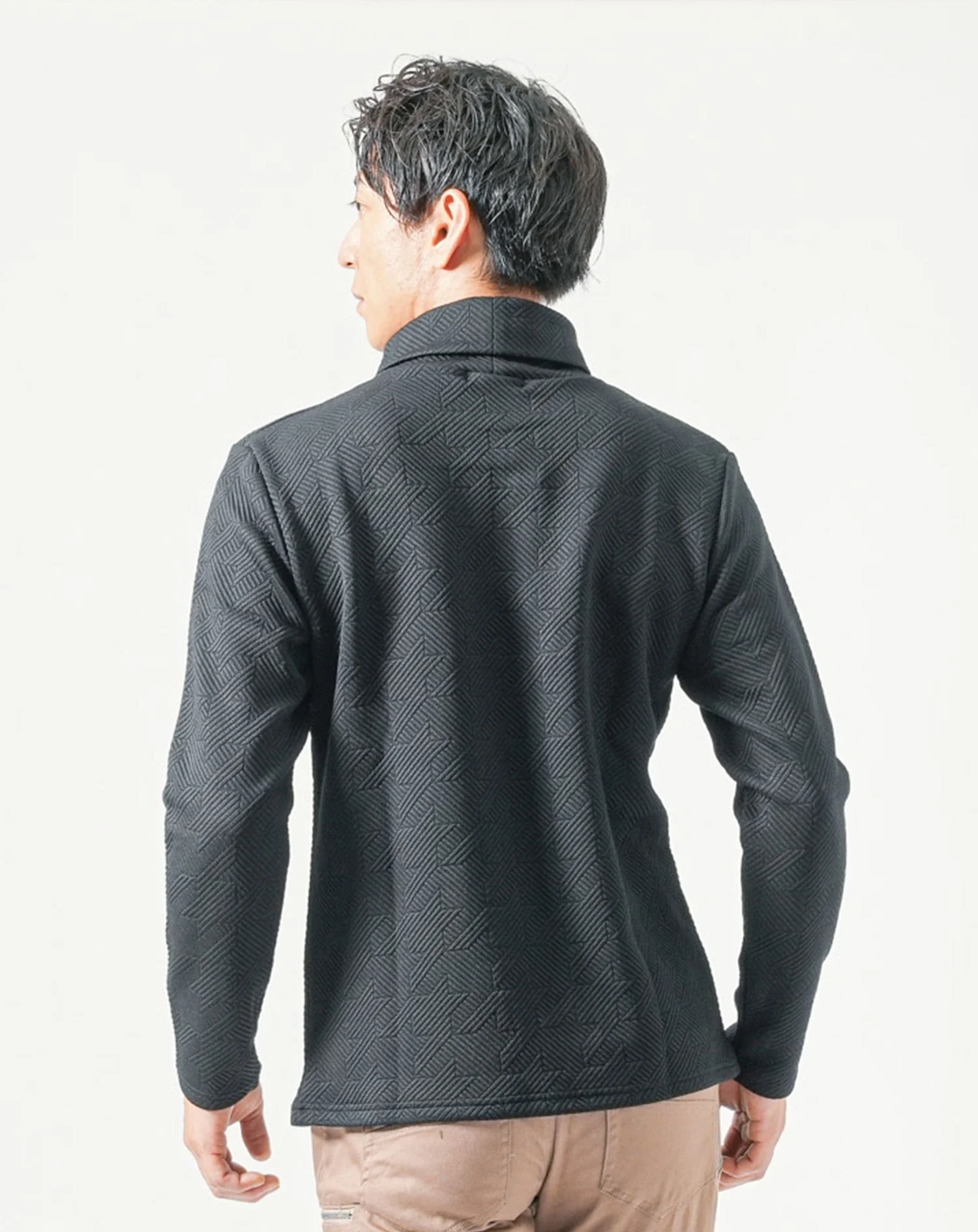 キルティング千鳥長袖タートルネックTシャツ - Image 15
