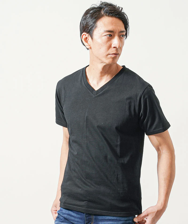 ちょいワル・イケオジメンズ接触冷感3点コーデセット　白7分袖シャツ×黒半袖Tシャツ×インディゴアンクルデニムパンツ - Image 13