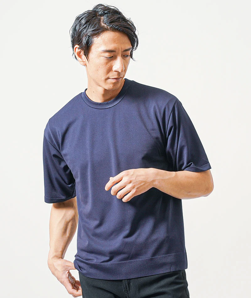 接触冷感サイドシームレスドライストレッチ半袖クルーネックTシャツ - Image 16