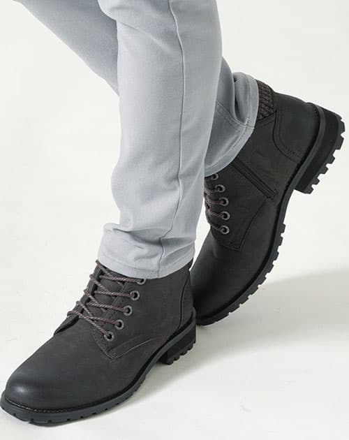 ムラスエードニット使いチャッカショートブーツ - Image 15