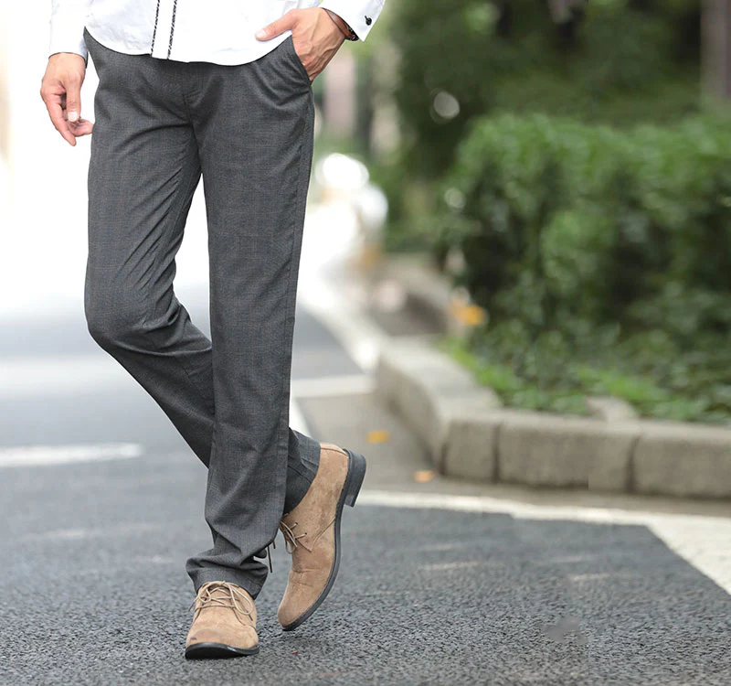 チェックデザインストレッチテーパードパンツ - Image 5