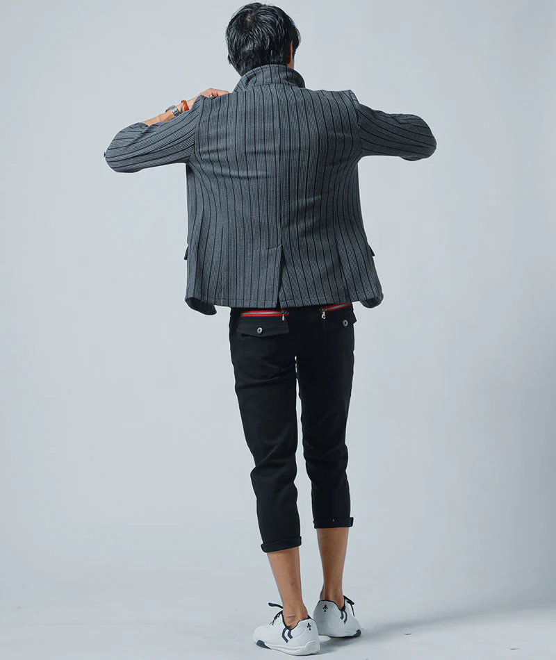 接触冷感スーパーストレッチバックジップスキニークロップドチノパンツ - Image 12