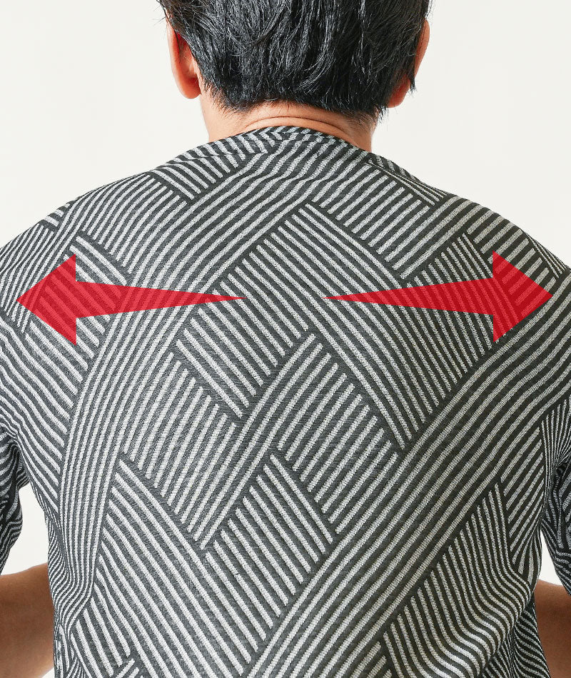 幾何学ジャガード半袖クルーネックTシャツ - Image 13