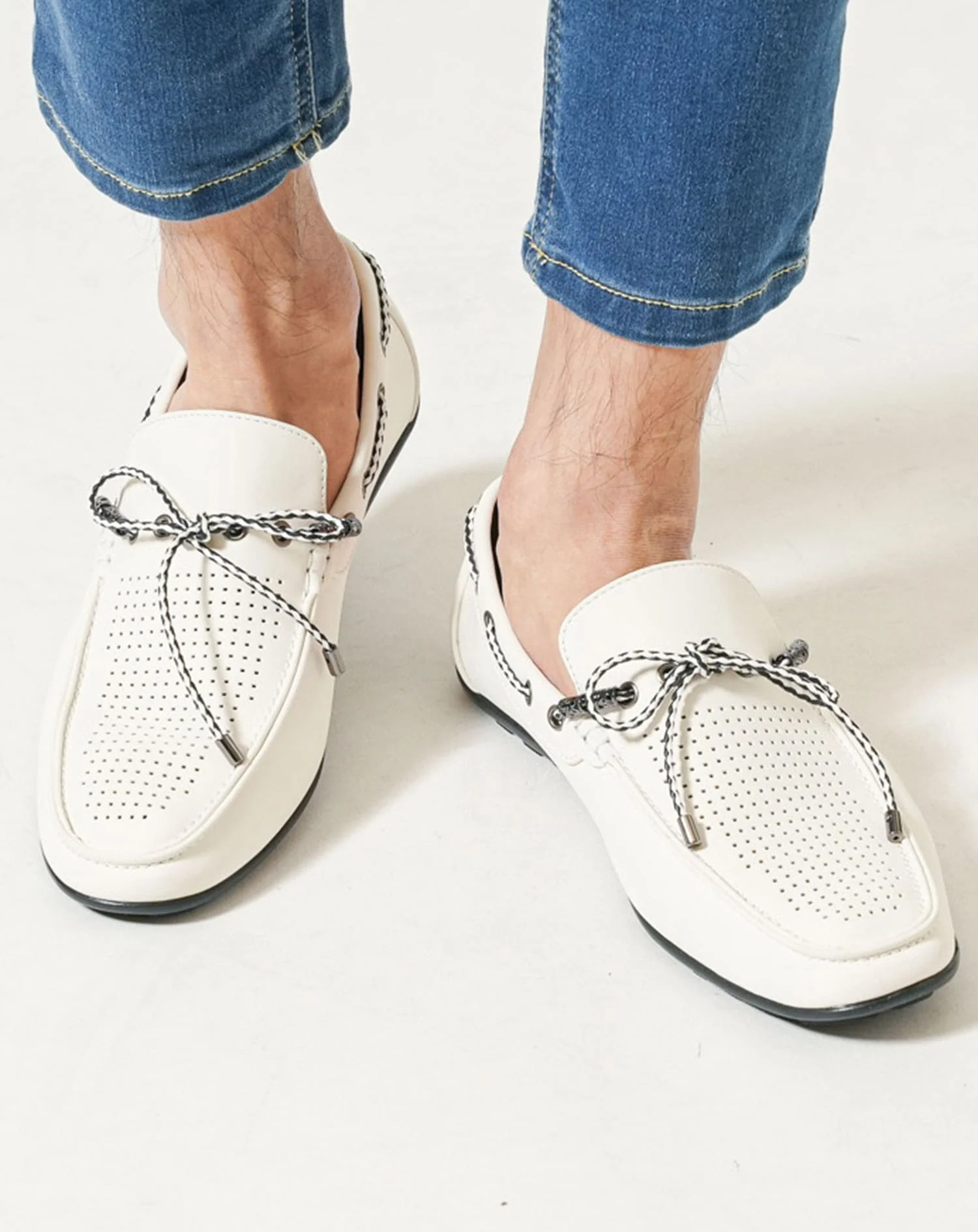 ムラスエードパンチングドライビングシューズ - Image 10