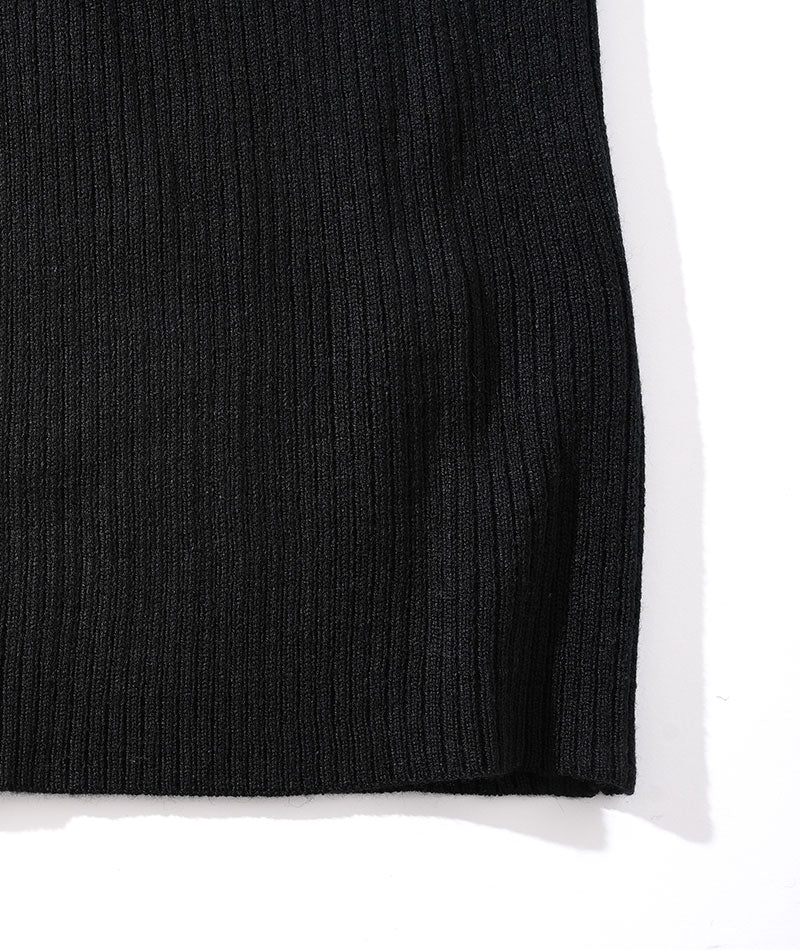 リブ編みスリムハイネックニット Biz - Image 31